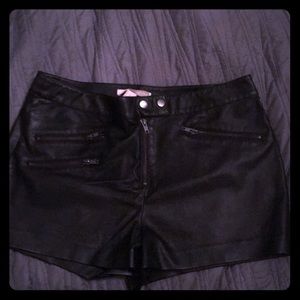 Faux-Leather Shorts